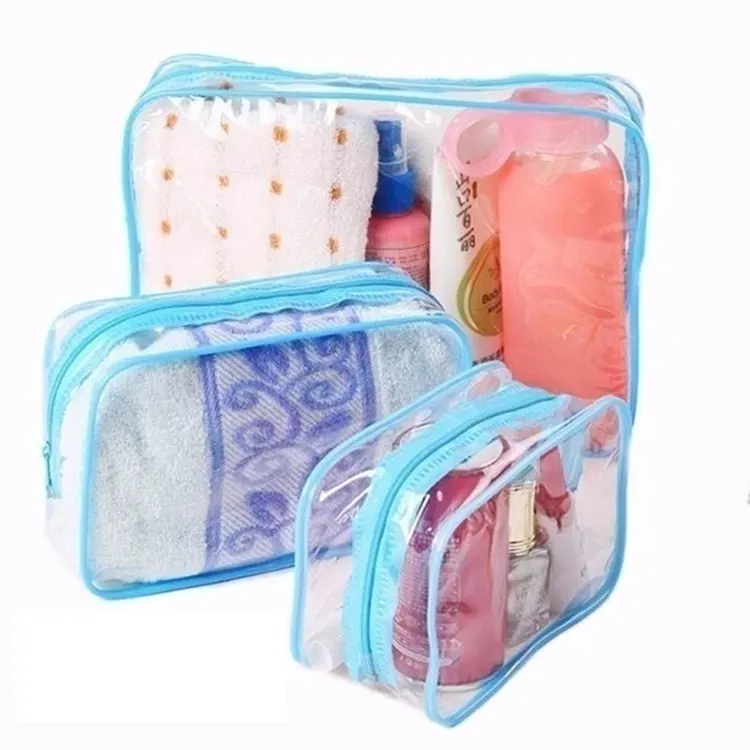 Sacos de higiene cosméticos transparentes