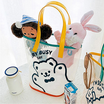 Moda linda bolsa de geléia de doces em pvc