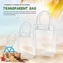 Bolsa transparente de tamanho personalizado de praia em PVC