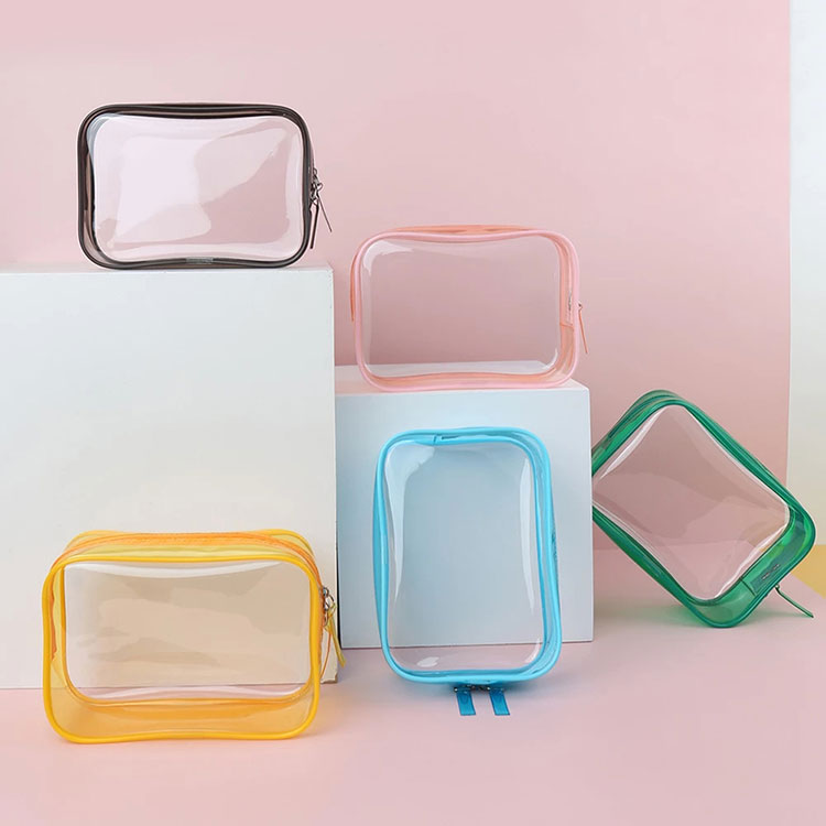 Bolsa cosmética colorida em PVC