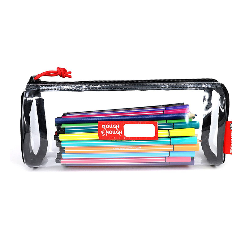 Bolsa cilíndrica para lápis em PVC