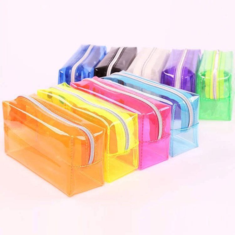 Saco de lápis de PVC com fundo quadrado