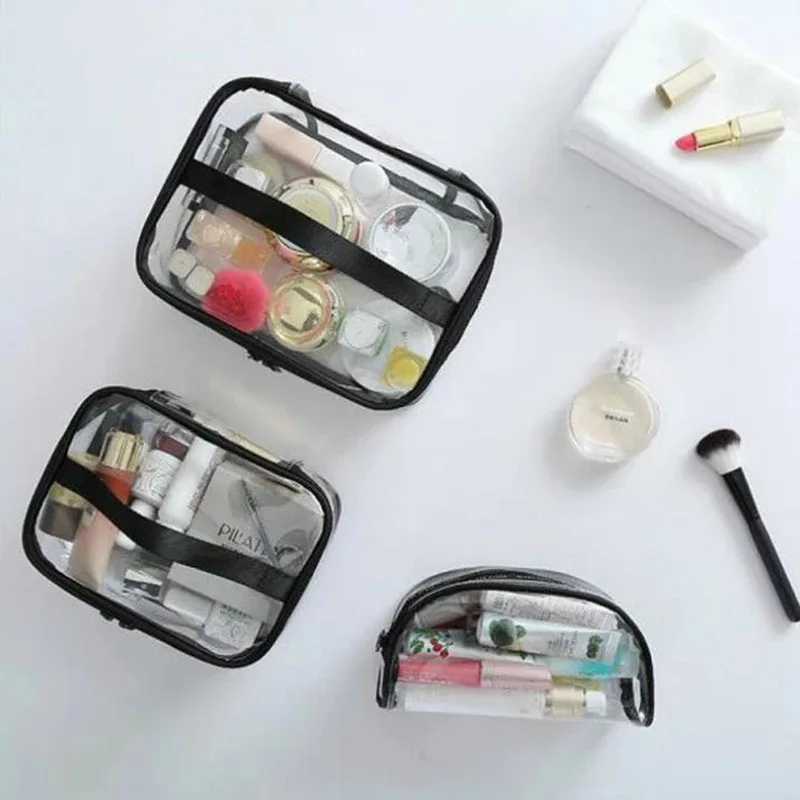 Bolsa cosmética de viagem com zíper