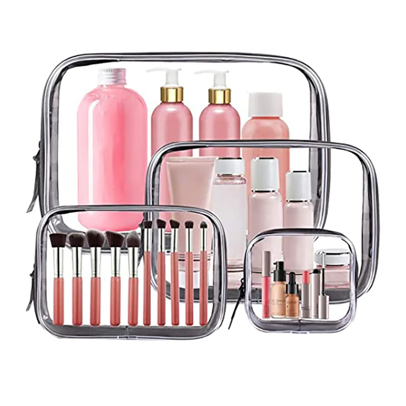 Bolsa cosmética de PVC transparente para viagem
